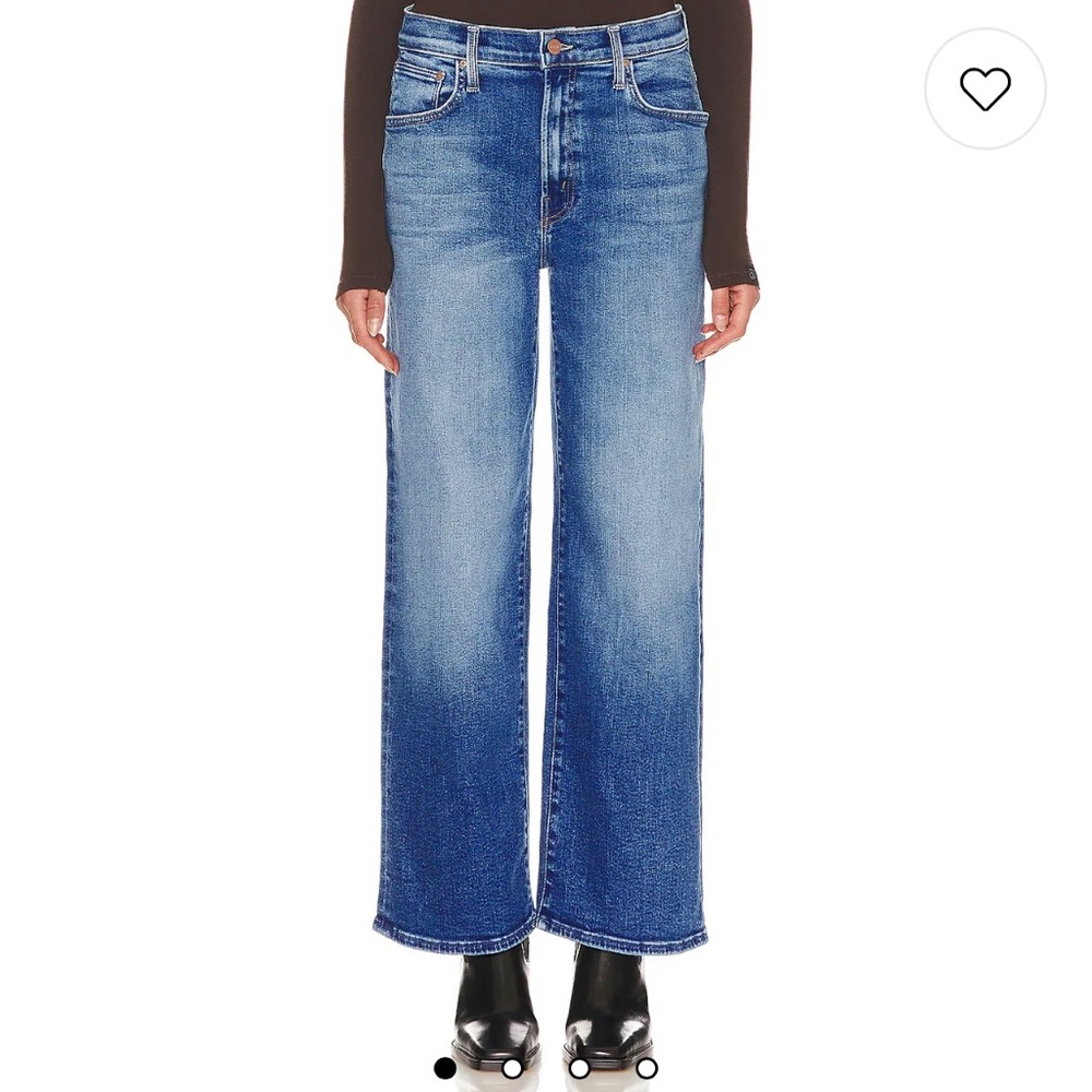 MOTHER The Dodger High Rise Ankle Wide Leg Jeans in Work Hard Play Hard Size 31